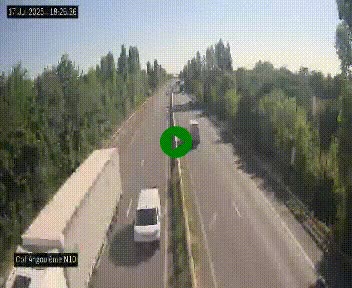 Webcam routière à la fin de la N10, en périphérique ouest d'Angouleme, proche de la jonction avec l'A10