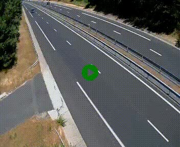 Caméra autoroute A75 à hauteur du col des Issartets en direction de Montpellier