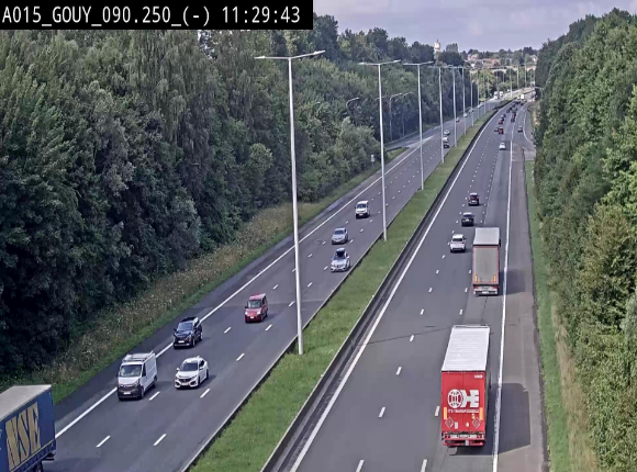Webcam autoroute Belgique - Gouy-lez-piéton - E42 - BK 90.3