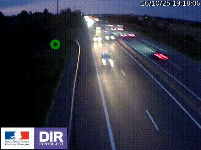 Webcam sur le contournement de Valence, sur la Nationale 7, à la jonction avec la N532, caméra orientée vers Grenoble
