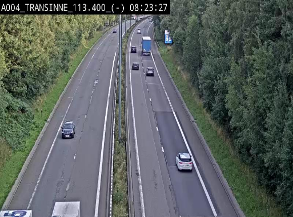 Caméra trafic E411 (A4) - Transinne direction Namur - BK 113.425