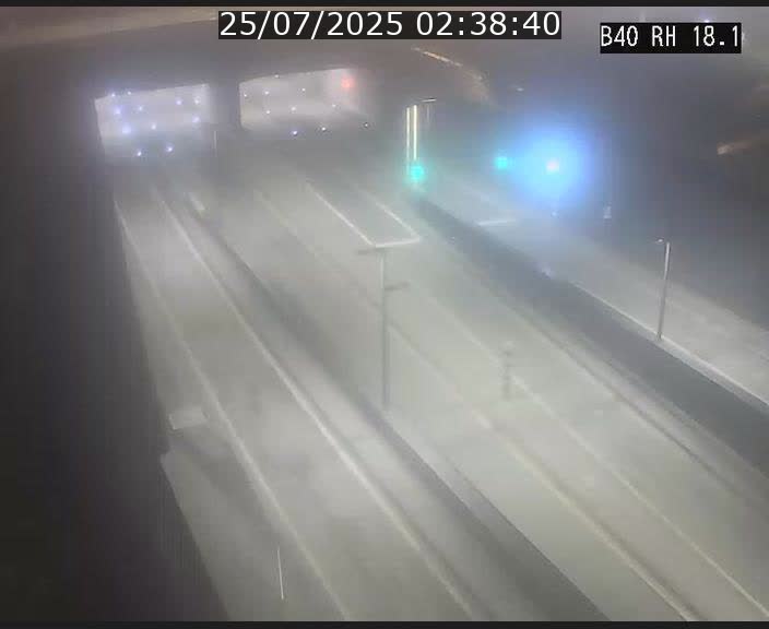 Webcam sur la route de contournement d'Esch-Belval avant le tunnel Central Gate au niveau de la porte de France et du radar fixe