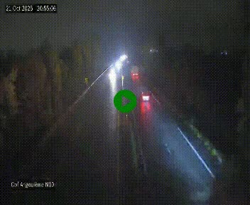 Webcam routière à la fin de la N10, en périphérique ouest d'Angouleme, proche de la jonction avec l'A10