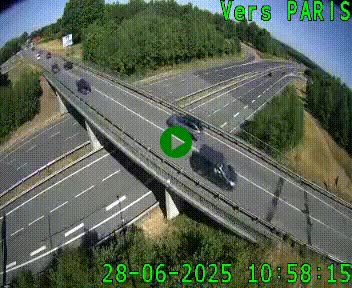 Clone of Caméra routière sur l'autoroute A20 au nord de Limoges, à la jonction avec la N520. Vue orientée vers Paris