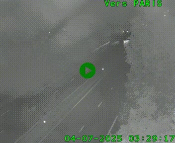 Caméra routière sur l'autoroute A20 au nord de Limoges, à la jonction avec la N520. Vue orientée vers Paris