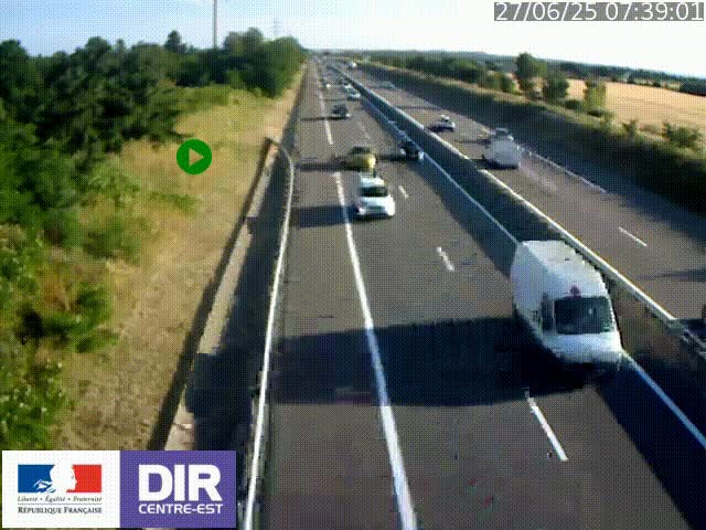 Webcam sur le contournement de Valence, sur la Nationale 7, à la jonction avec la N532, caméra orientée vers Grenoble