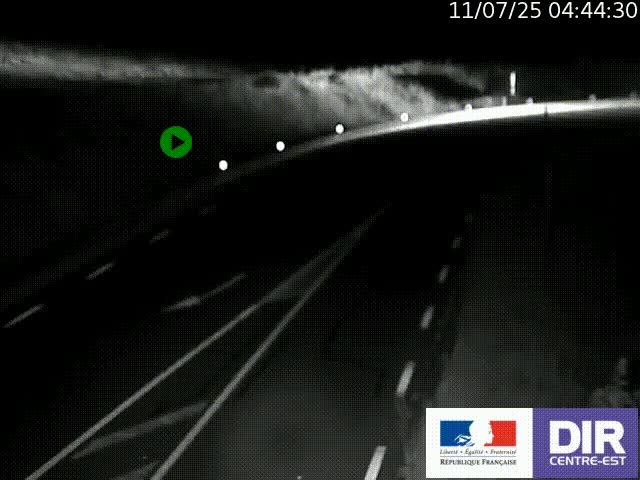 Webcam sur le col Pin Bouchain, vue orientée vers Roanne, en provenance de Lyon sur la nationale 7 (N7)