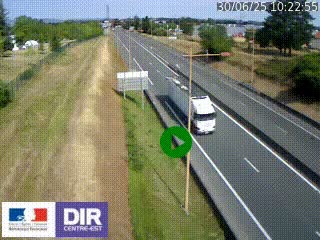 Webcam à Mably, à proximité de Roanne en direction de Moulins sur la N7