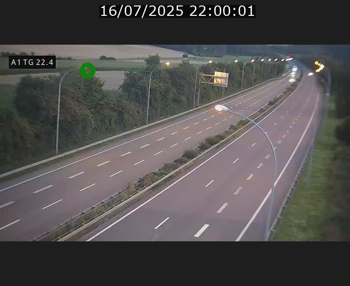 Traffic live webcam Luxembourg Flaxweiler - A1 direction Luxembourg - BK 22.4