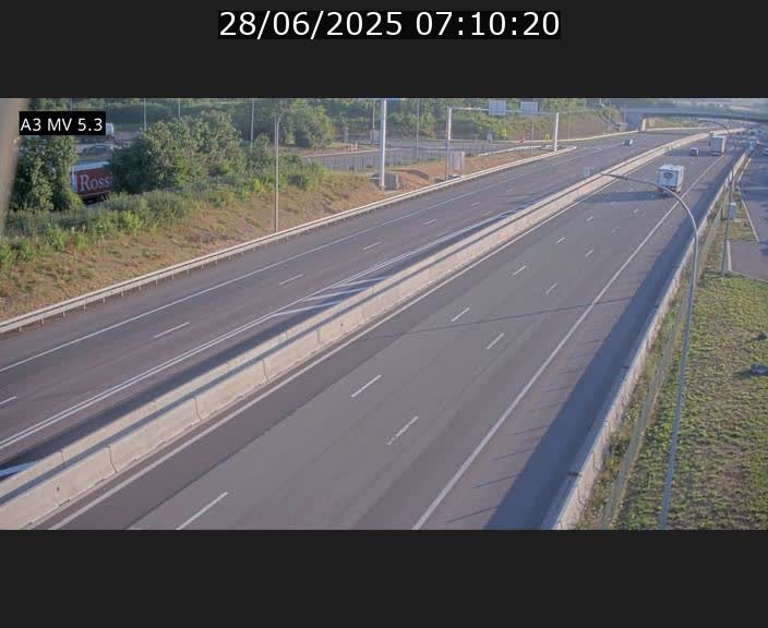Webcam à l'Aire de Berchem au Luxembourg sur l'A3. Vue orientée vers la France