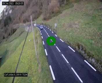 Webcam dans les Pyrénées Atlantique au niveau du col d'Urdos et du fort du Pourtalet sur la N134, en direction du Col et du tunnel du Somport, à 765 mètres d'altitude