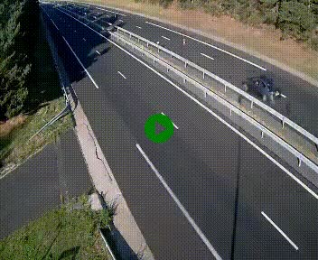 Caméra autoroute A75 à hauteur du col des Issartets en direction de Montpellier