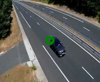 Caméra autoroute A75 à hauteur du col des Issartets en direction de Montpellier