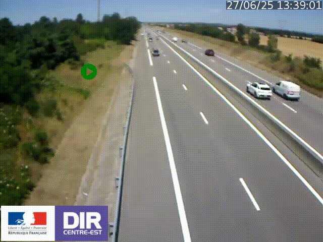 Webcam sur le contournement de Valence, sur la Nationale 7, à la jonction avec la N532, caméra orientée vers Grenoble