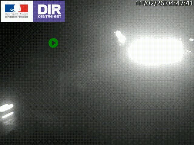 Caméra de circulation routière sur le boulevard périphérique Laurent Bonnevay de Lyon (D383) à hauteur de Bron, avant la jonction avec l'A43. Vue orientée vers l'échangeur