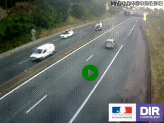 Caméra autoroutière sur l'A47 à hauteur de Givors, a proximité de Lyon. La webcam est orientée vers Lyon
