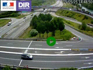 Webcam traffic à Grenoble-sud sur l'autoroute A480. Vue orientée vers l'entrée et la sortie de Grenoble