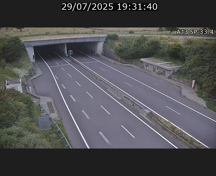 Webcam trafic sur A13 à hauteur d'Altwies en direction de Mondorf-les-bains et en provenance de l'Allemagne