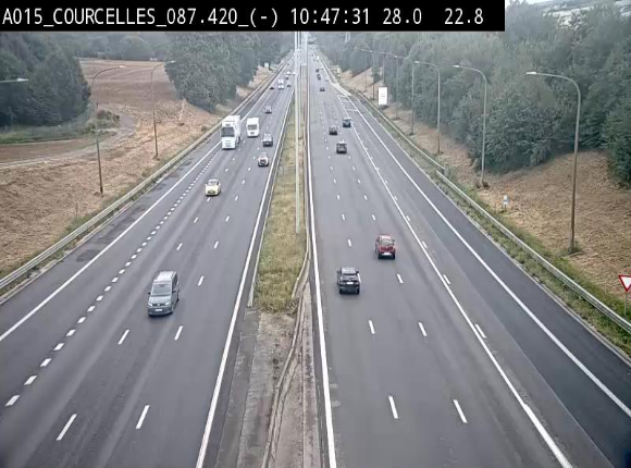 Webcam autoroute Belgique - Viesville - E42 direction Mons - BK 84.35