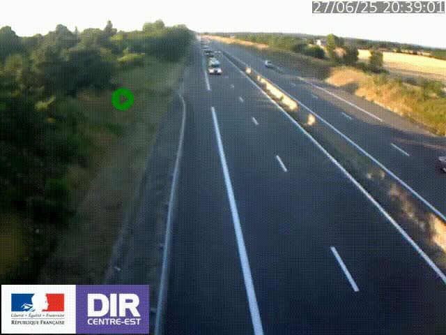 Webcam sur le contournement de Valence, sur la Nationale 7, à la jonction avec la N532, caméra orientée vers Grenoble
