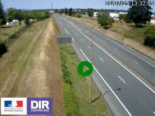 Webcam à Mably, à proximité de Roanne en direction de Moulins sur la N7