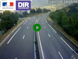 Caméra sur la Nationale 90 (N90) à La Léchère, en direction et à proximité d'Albertville
