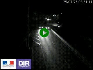 Caméra autoroute sur A6 - Valvert, près de Lyon, en direction de Paris, à hauteur de la sortie 36 Porte du Valvert
