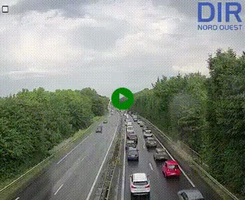 Webcam sur le périphérique de Caen (N814) à l'est de la ville, à Mondeville hauteur de la sortie 2, Presqu'île-Rives de l'Orne, au bout de l'autoroute A13