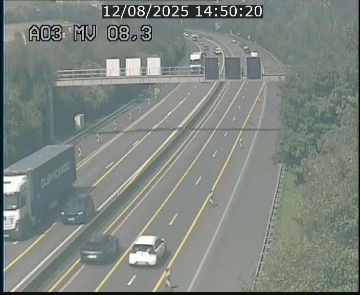 Webcam Autoroute après la Croix de Bettembourg en direction de Luxembourg sur l'A3