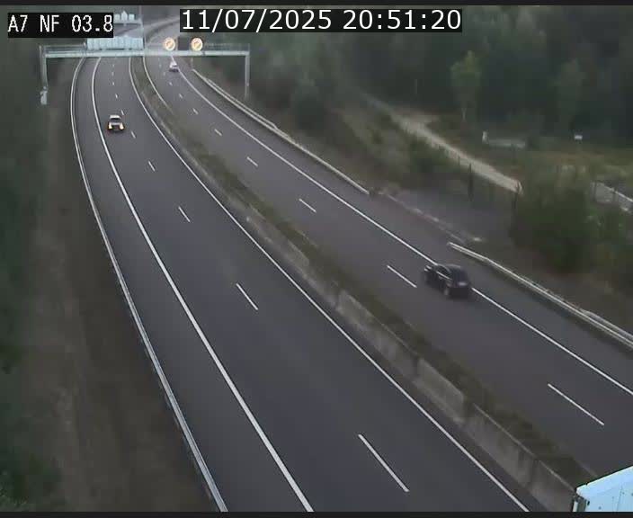 Webcam autoroute A7 au Luxembourg à la sortie du Tunnel Stafelter vers le Nord
