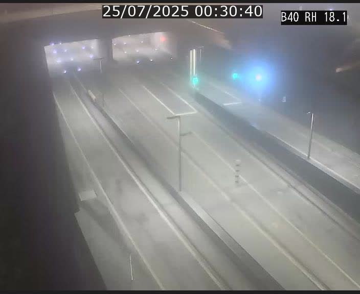 Webcam sur la route de contournement d'Esch-Belval avant le tunnel Central Gate au niveau de la porte de France et du radar fixe