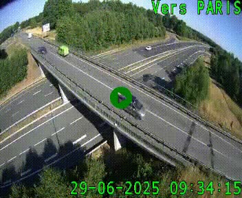 Clone of Caméra routière sur l'autoroute A20 au nord de Limoges, à la jonction avec la N520. Vue orientée vers Paris