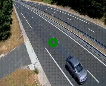 Caméra autoroute A75 à hauteur du col des Issartets en direction de Montpellier