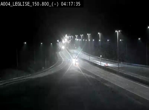 Webcam E411 dans la Côte de Léglise. Vue orientée vers Bruxelles