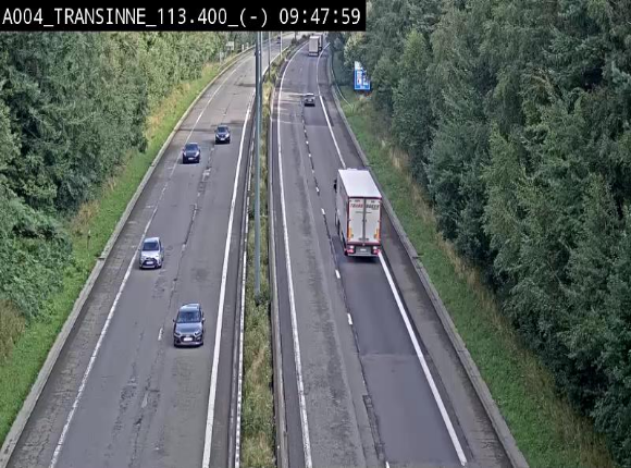 Caméra trafic E411 (A4) - Transinne direction Namur - BK 113.425