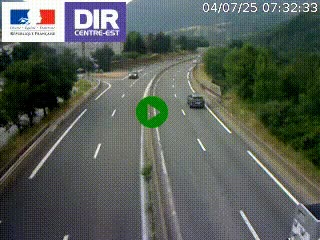 Caméra sur la Nationale 90 (N90) à La Léchère, en direction et à proximité d'Albertville