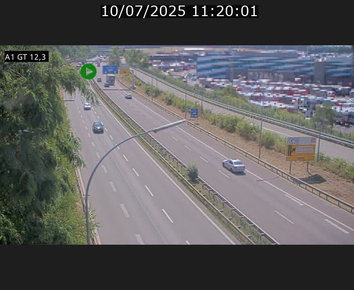 Traffic live webcam Luxembourg Senningerberg - A1 direction Allemagne - BK 12.3