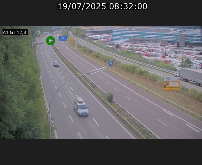 Traffic live webcam Luxembourg Senningerberg - A1 direction Allemagne - BK 12.3