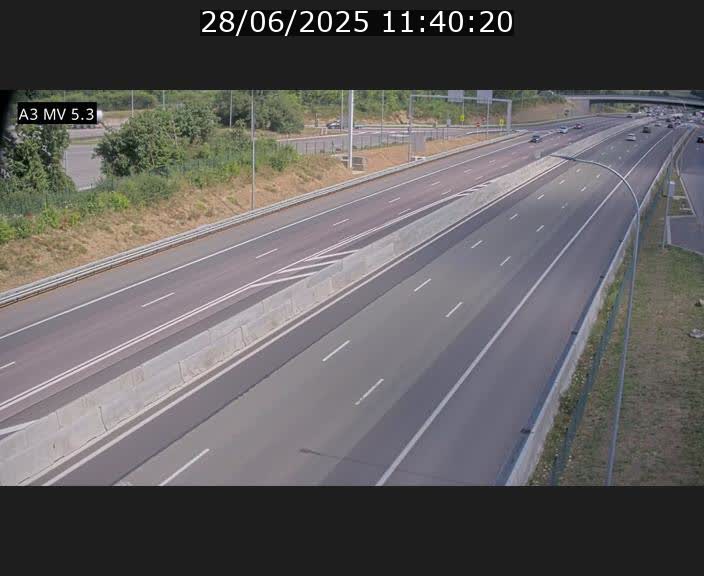 Webcam à l'Aire de Berchem au Luxembourg sur l'A3. Vue orientée vers la France