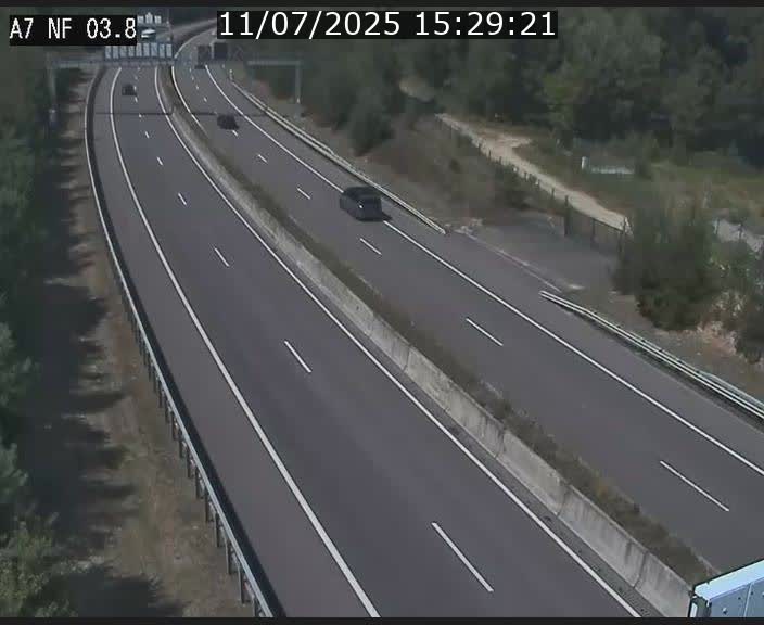Webcam autoroute A7 au Luxembourg à la sortie du Tunnel Stafelter vers le Nord