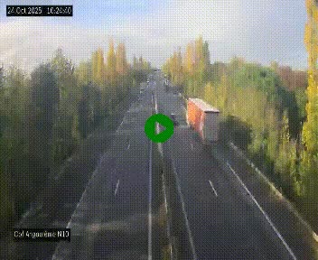 Webcam routière à la fin de la N10, en périphérique ouest d'Angouleme, proche de la jonction avec l'A10