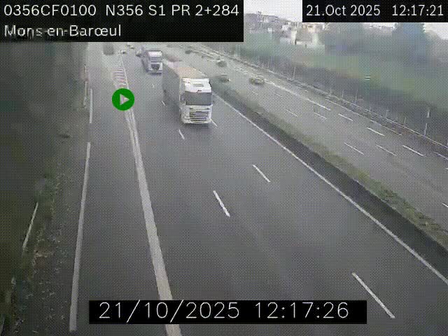 Webcam à l'entrée de Lille en direction du périphérique, à proximité de Mons-en-Baroeul sur la N356