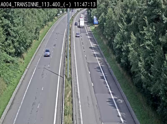 Caméra trafic E411 (A4) - Transinne direction Namur - BK 113.425