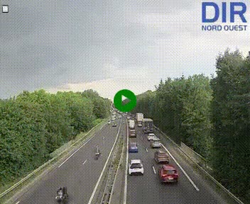 Webcam sur le périphérique de Caen (N814) à l'est de la ville, à Mondeville hauteur de la sortie 2, Presqu'île-Rives de l'Orne, au bout de l'autoroute A13