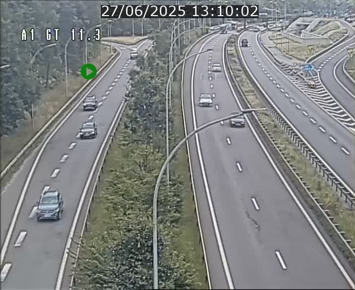 Traffic live webcam Luxembourg Senningerberg - A1 direction Allemagne - BK 11.3