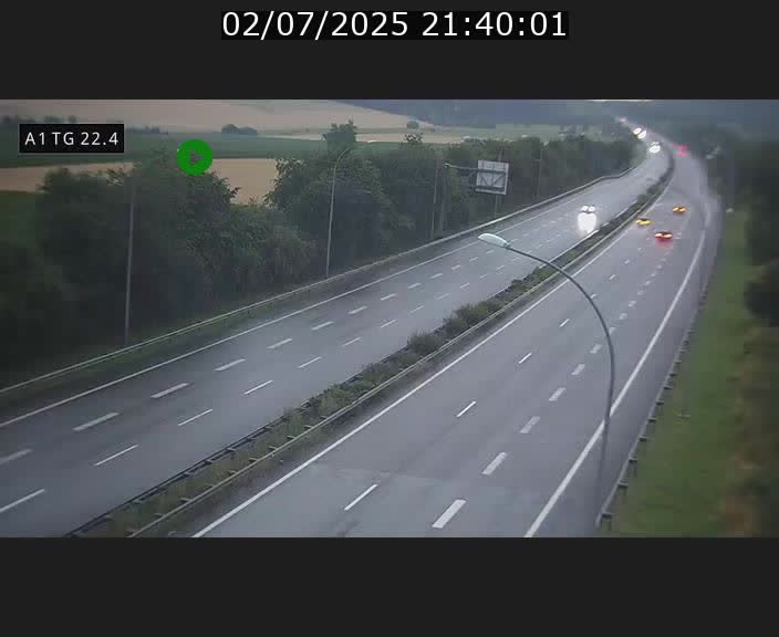 Traffic live webcam Luxembourg Flaxweiler - A1 direction Luxembourg - BK 22.4