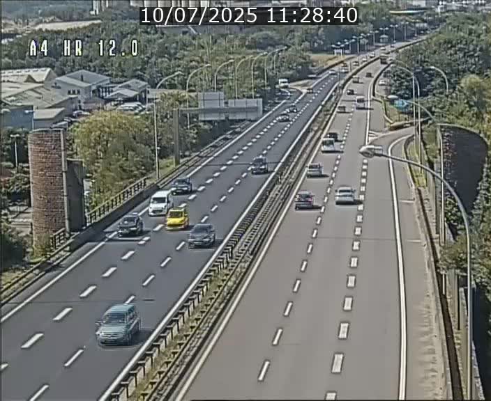 Traffic live webcam Luxembourg Jonction Foetz - A4 - BK 12.0 - direction Esch sur Alzette