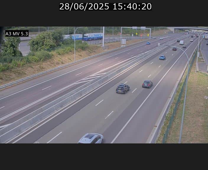 Webcam à l'Aire de Berchem au Luxembourg sur l'A3. Vue orientée vers la France