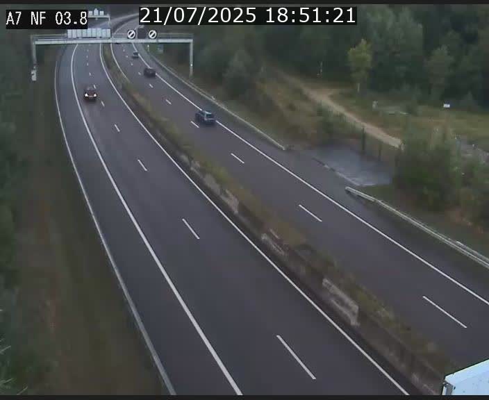 Webcam autoroute A7 au Luxembourg à la sortie du Tunnel Stafelter vers le Nord