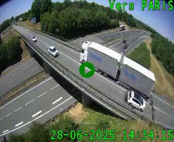 Clone of Caméra routière sur l'autoroute A20 au nord de Limoges, à la jonction avec la N520. Vue orientée vers Paris